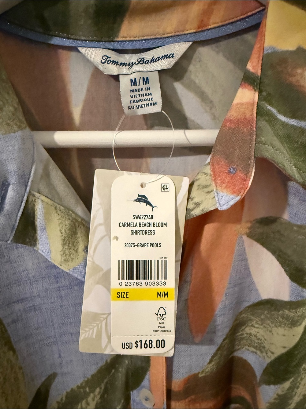 Brand New w/ Tags! Tommy Bahama Carmela Beach Bloom Sleeveless Dress! Medium! - Picture 2 of 8